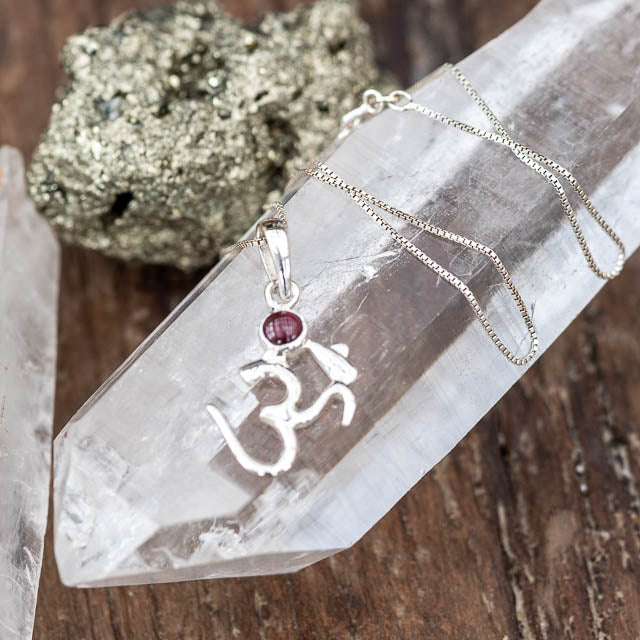 Om Amethyst Necklace