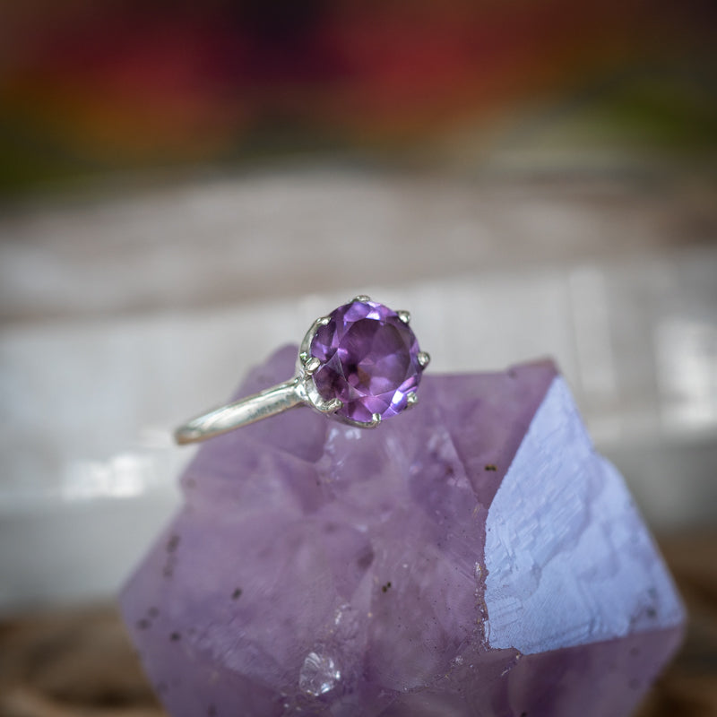 Cut Amethyst Ring