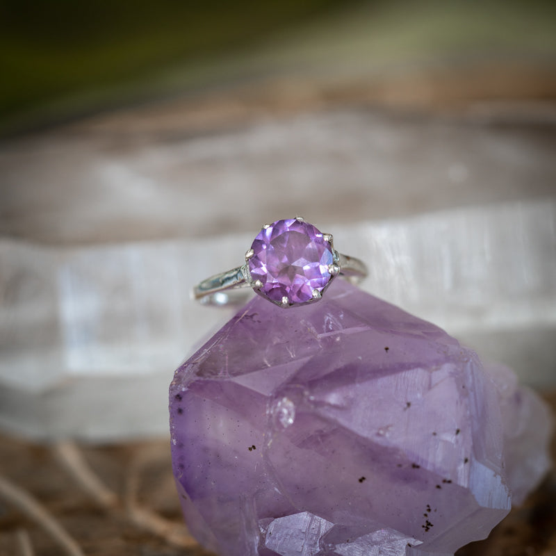 Cut Amethyst Ring