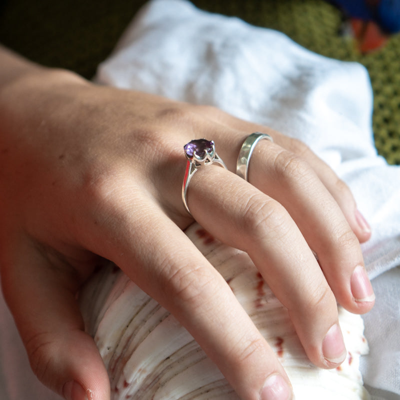 Cut Amethyst Ring