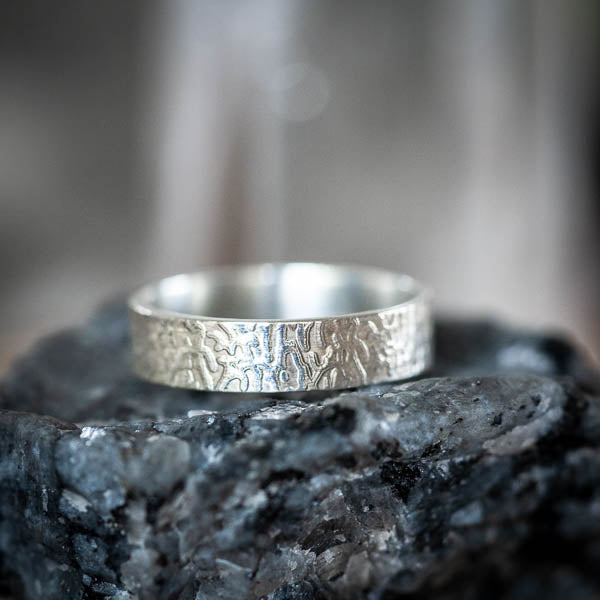 Textured Silver Band
