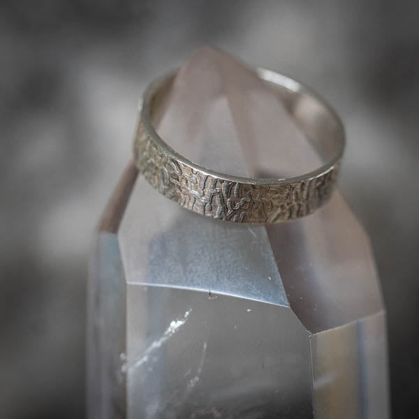 Textured Silver Band