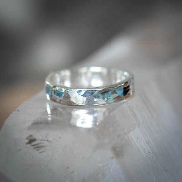 Hammered Silver Band