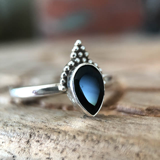 Adhira Black Onyx Ring