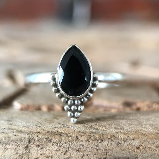 Adhira Black Onyx Ring