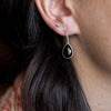 Black Onyx Tear Earrings