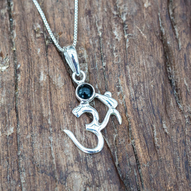 Om Black Onyx Necklace