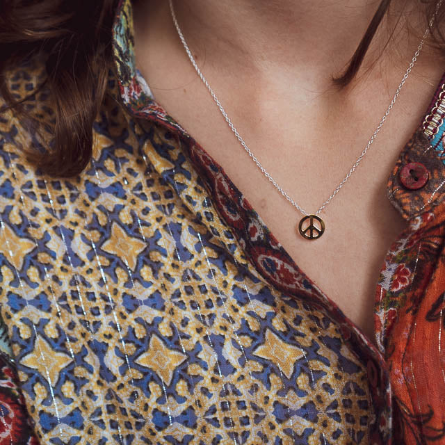 Gold Dipped Peace Necklace