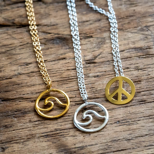 Gold Dipped Peace Necklace