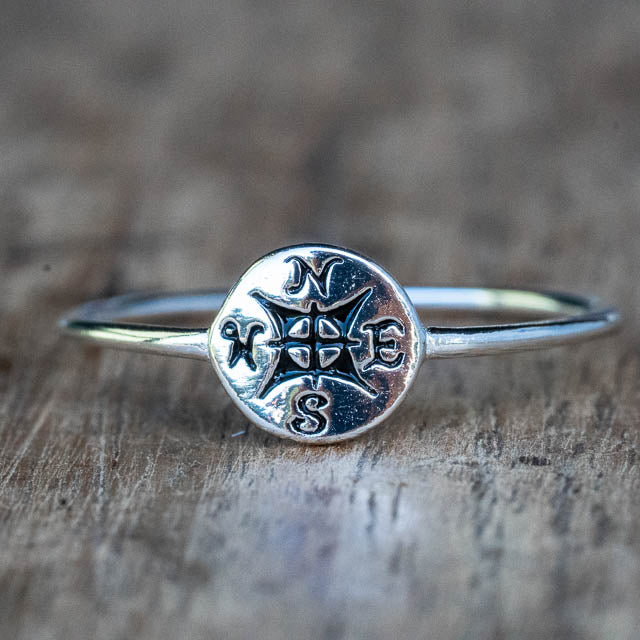 Silver Compass Ring
