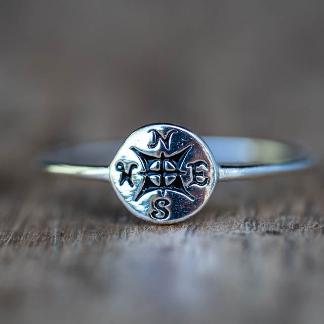 Silver Compass Ring
