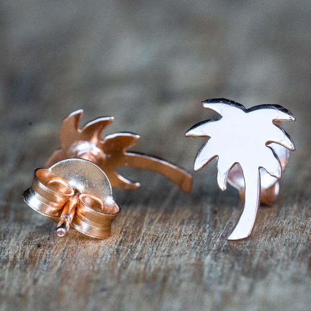 Palm Tree Stud Earrings