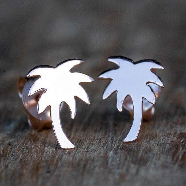 Palm Tree Stud Earrings