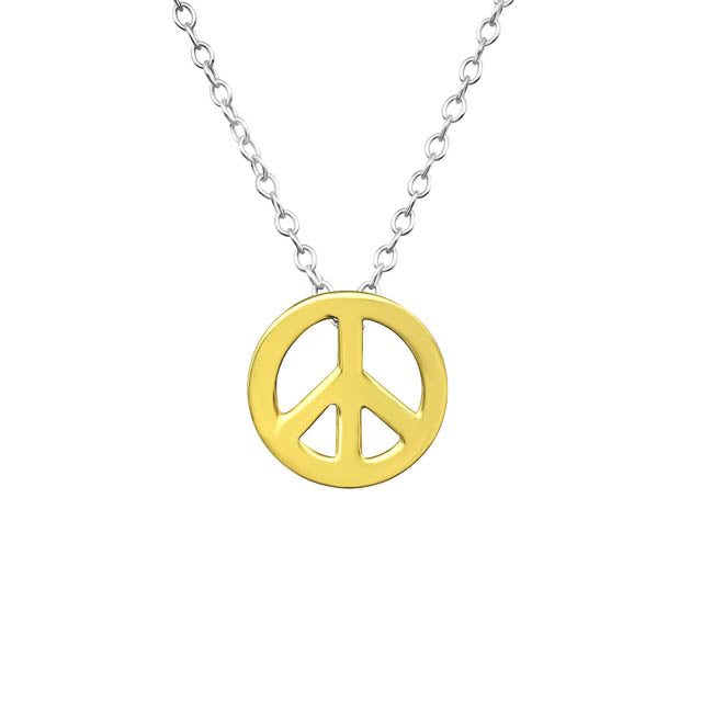 Gold Dipped Peace Necklace