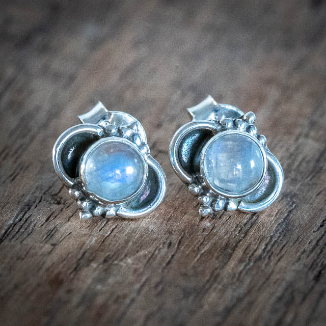 Lilou Moonstone Studs