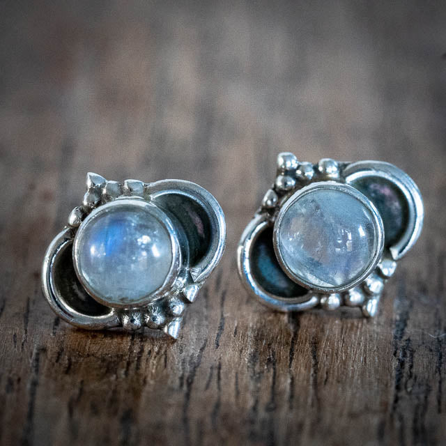 Lilou Moonstone Studs