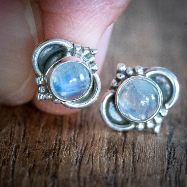 Lilou Moonstone Studs