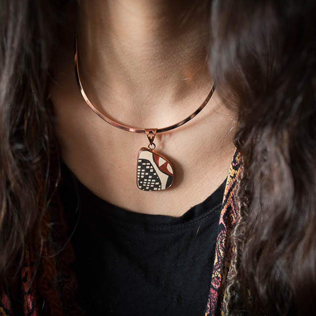 Copper Mata Ortiz Pendant: 21