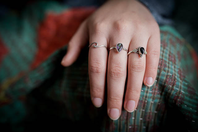 Mystic Topaz Tear Ring