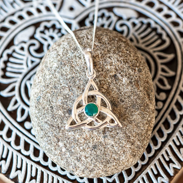 Celtic Green Onyx Necklace