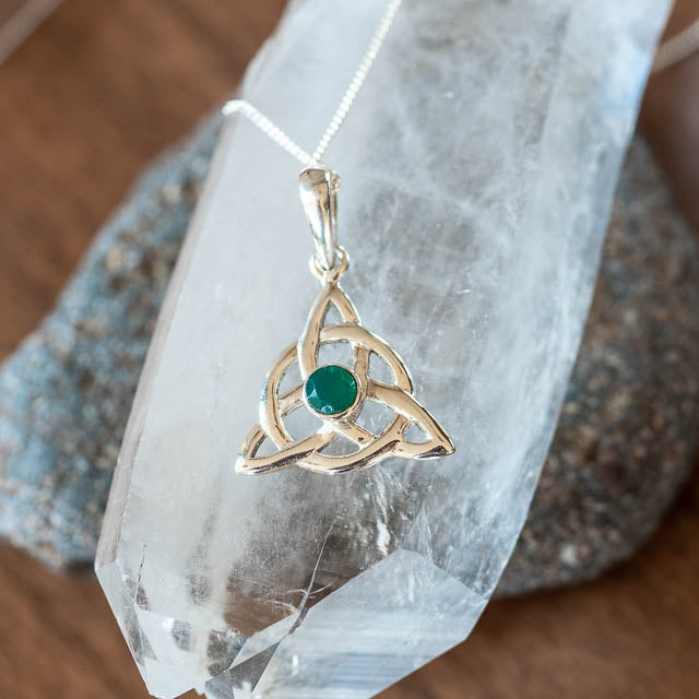 Celtic Green Onyx Necklace