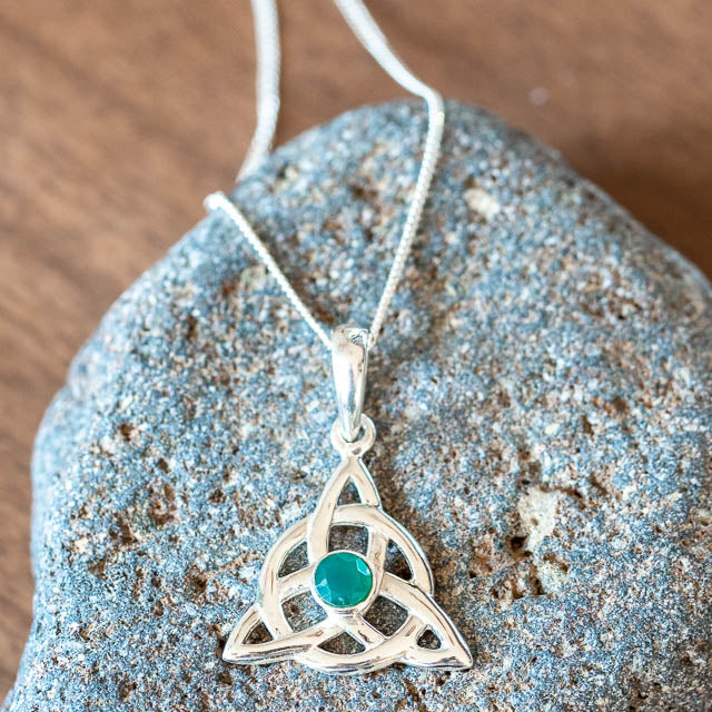 Celtic Green Onyx Necklace