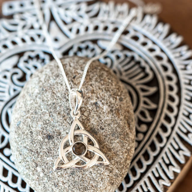 Celtic Smoky Topaz Necklace