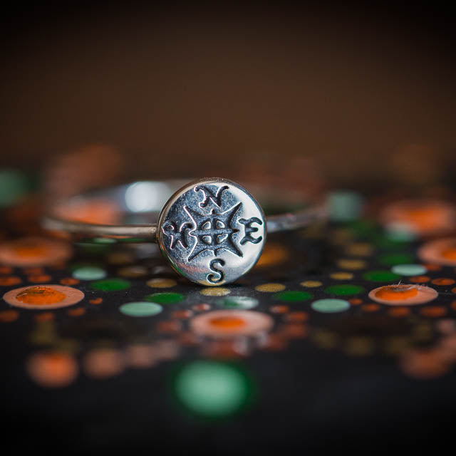 Silver Compass Ring