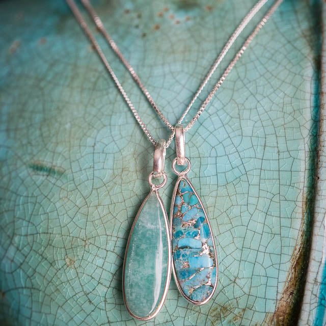 Amazonite Drop Necklace