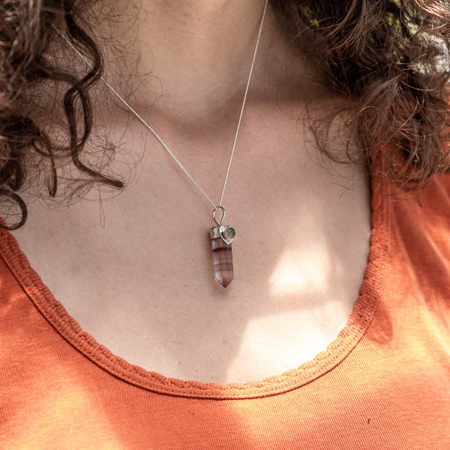 Fluorite Pencil Necklace