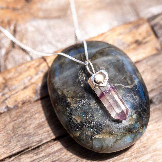 Fluorite Pencil Necklace