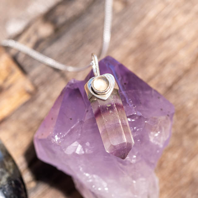 Fluorite Pencil Necklace