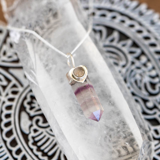 Fluorite Pencil Necklace