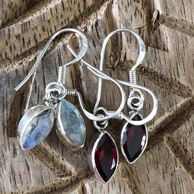 Marquise Moonstone Earrings