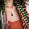 Oval Garnet Necklace