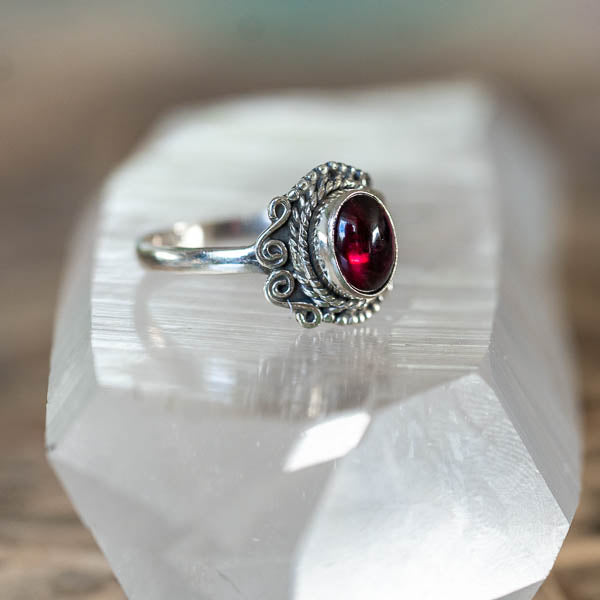 Arabelle Garnet Oval Ring