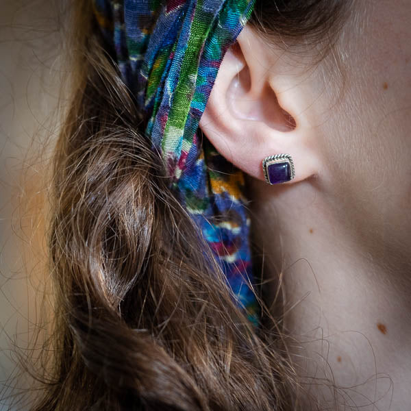 Gypsy Amethyst Studs