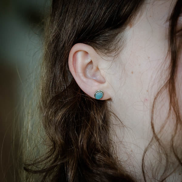 Oval Amazonite Studs