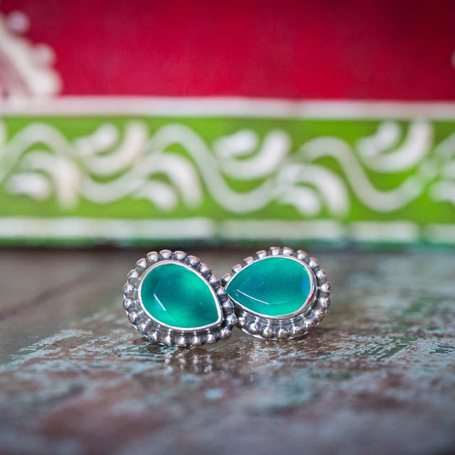 Green Onyx Studs