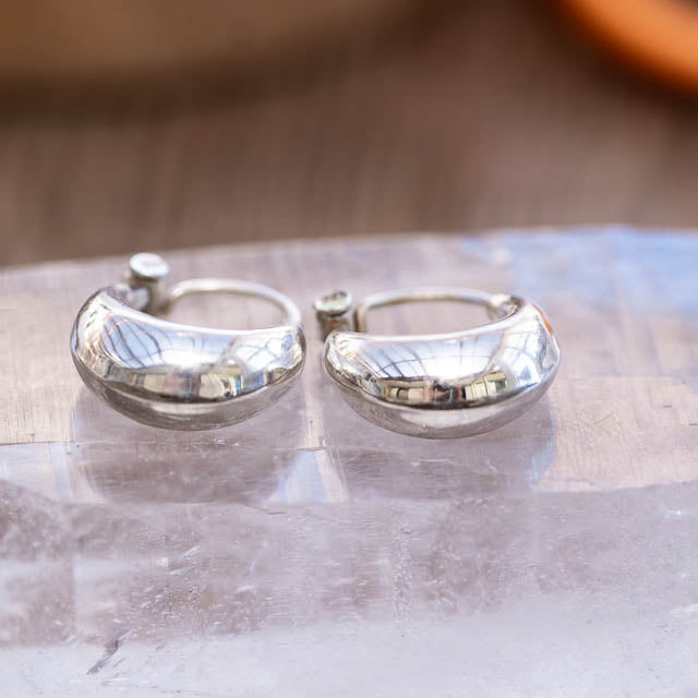 Boho Silver Hoops