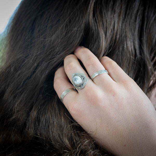 Textured Silver Band