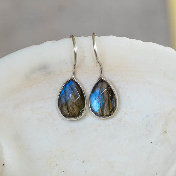 Labradorite Tear Earrings