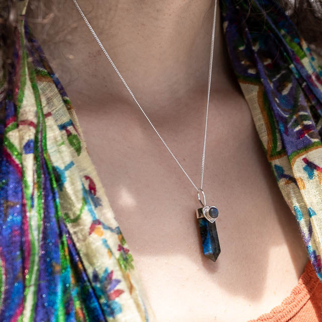 Smoky Quartz Pencil Necklace