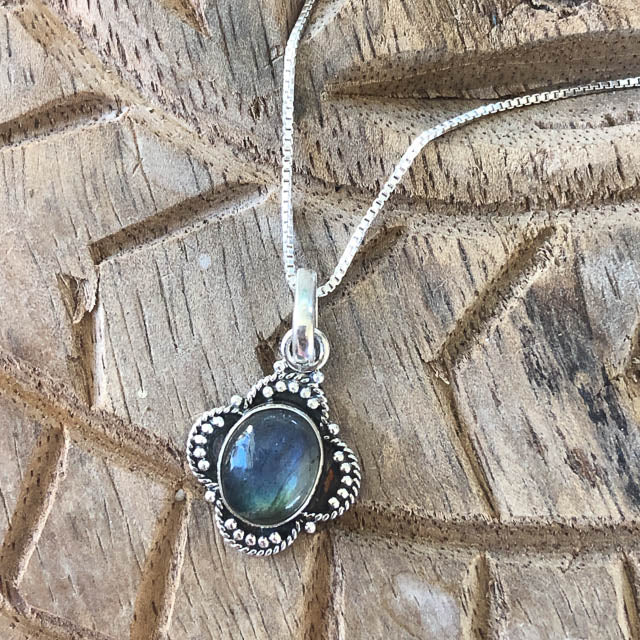Labradorite Moon Shadow Necklace