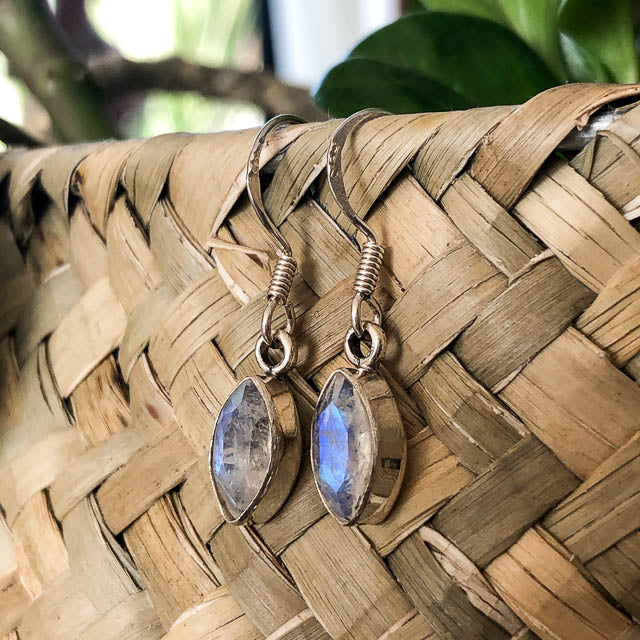 Marquise Moonstone Earrings