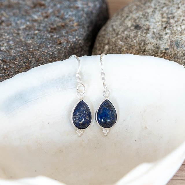 Dangle Lapis Lazuli Earrings