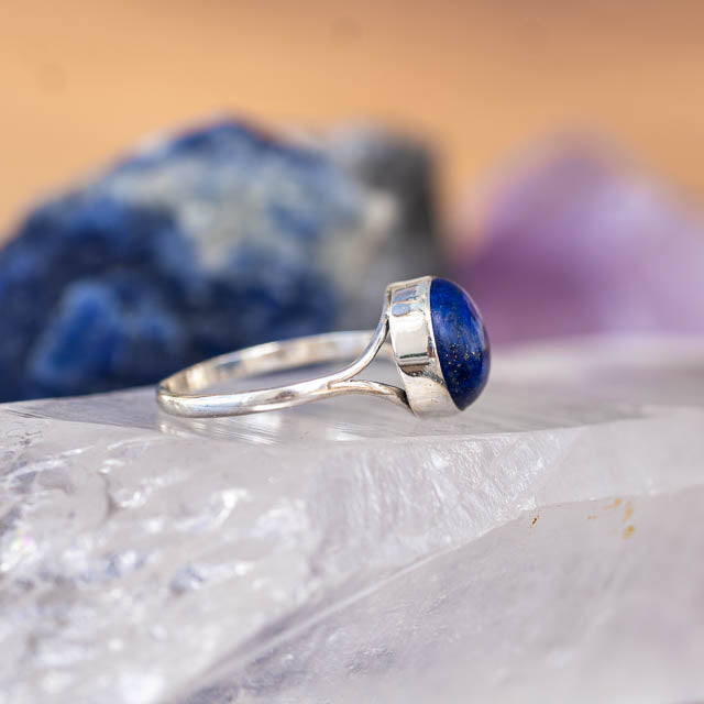 Sterling store Silver Moonstone Ring and Lapis Lazuli Ring