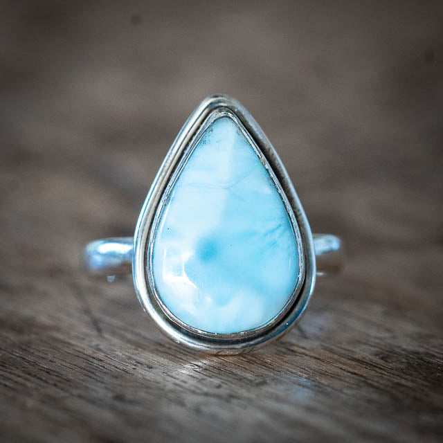 Larimar Tear Ring