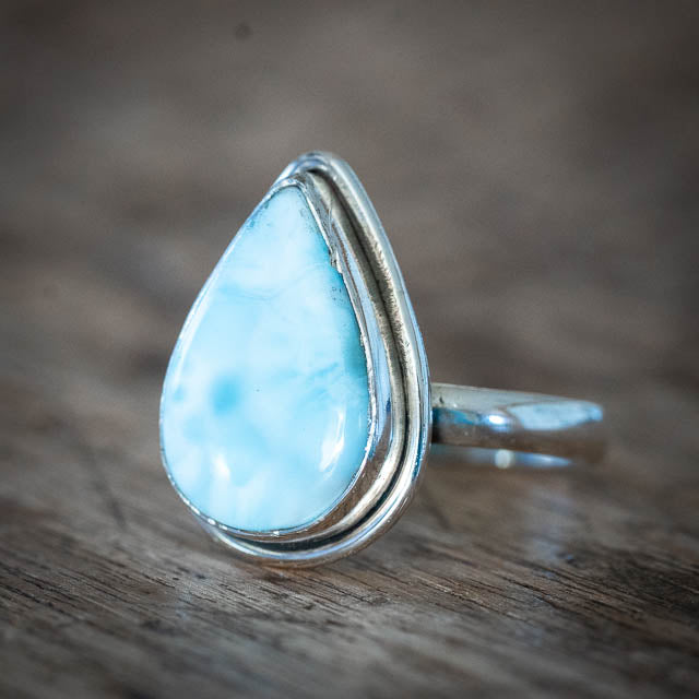 Larimar Tear Ring