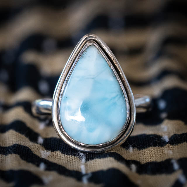 Larimar Tear Ring